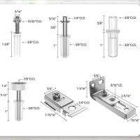 Hard Wear-resistant Widely Used Silver Color Bifold Door Hardware Repair Kit Door Hinges Prevent Sliding Blocked