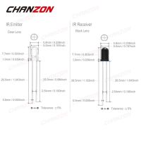 100ชิ้น5มิลลิเมตร IR LED เปล่งไดโอด850nm 940nm E Mitter รับส่งสัญญาณอินฟราเรด Phototransistor โฟโตไดโอดที่มองไม่เห็น DIY PCB