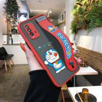 UCUC เคสโทรศัพท์เคสสำหรับ Xiaomi Redmi 9T การ์ตูนกรณีฝาครอบ Doraemon (สายรัดข้อมือ) กันกระแทก Frosted ฝาหลังเลนส์โทรศัพท์กรณี Xiaomi Redmi9t