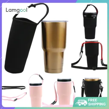 30oz Eco-Friendly Portable Tote Bag Tumbler Carrier Water Bottle Bag  Beverage Bag Cup Sleeve Mug Holder BLUE 