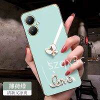 ใหม่มีในสต็อกเคสโทรศัพท์มือถือสำหรับ VIVO Y27 4G Y78 Y36 Y02A Y02 Y22 Y22S Y77 5G เคสโทรศัพท์ซิลิโคนแฟชั่นสีทองเป็นประกายวิบวับลายผีเสื้อตัวอักษรเคลือบบางพิเศษเคสนิ่มกันกระแทกฝาหลัง VIVOY78