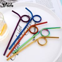 10Pcs Drinking Straws 6 or 9 Shape Bar Tool Stainless Steel Drinking Straws with Brush Cocktail Wine Party Create Drinkware Specialty Glassware