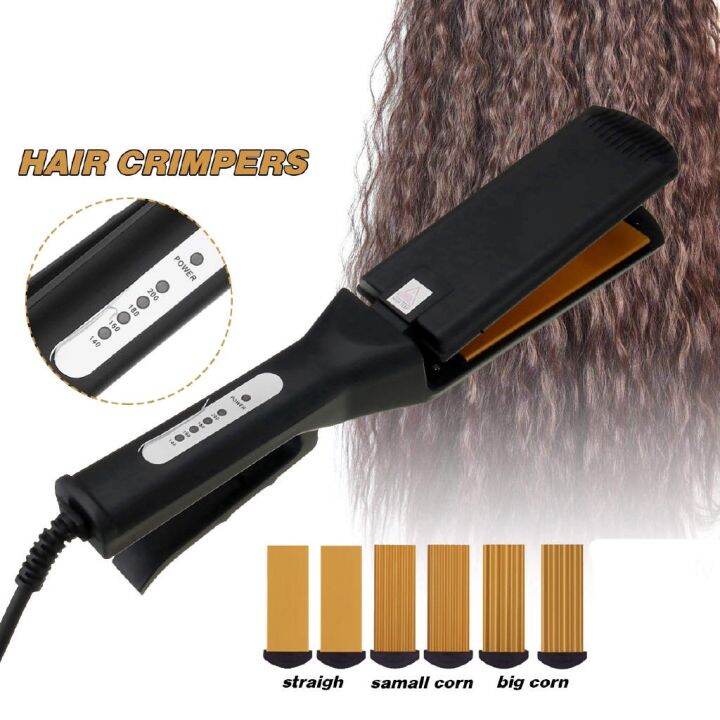 Sptrade 3 in 1 Hair Salon Wave Straightener Curler Ceramic Curling