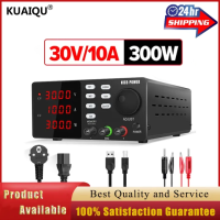 KUAIQU แหล่งจ่ายไฟ DC 30V 10A 300W ปรับได้แหล่งจ่ายไฟในห้องปฏิบัติการพร้อมโหมดจัดเก็บ4โหมดฟังก์ชั่นหน่วยความจำในห้องปฏิบัติการหน้าจอสี4หลักความแม่นยำสูงม้านั่ง5A 60V 60V แหล่งจ่ายไฟสำหรับซ่อมโทรศัพท์