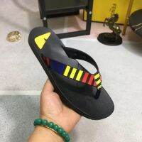 ℗New 2022 Mens Summer Fashion Fendi Slippers Versatile Individuality Outwear Tourism Anti-slip Sandman