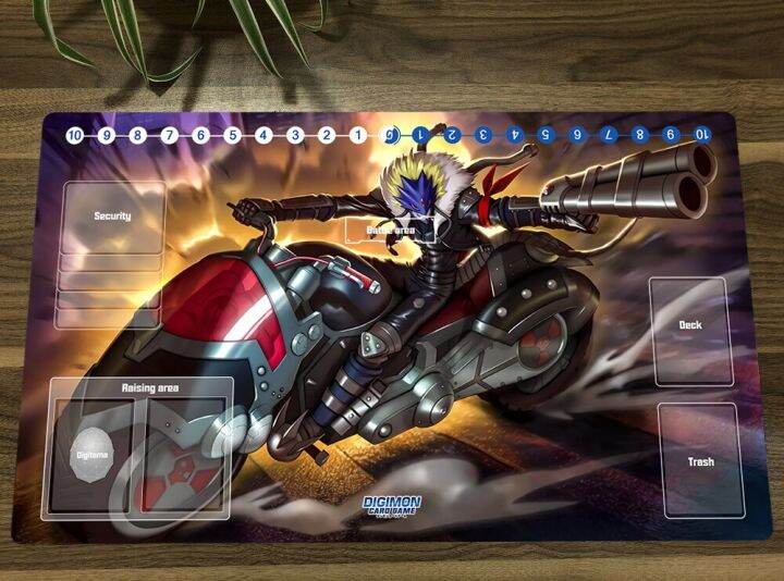 Anime Digimon Playmat Beelzemon DTCG CCG TCG Mat Trading Card Game Mat