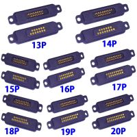 1sets 13P 14P 15P 16P 17P 18P 19P 20P With screw holes Waterproof Magnetic Pogo Pin Connector 2A Spring Loaded DC Power Socket