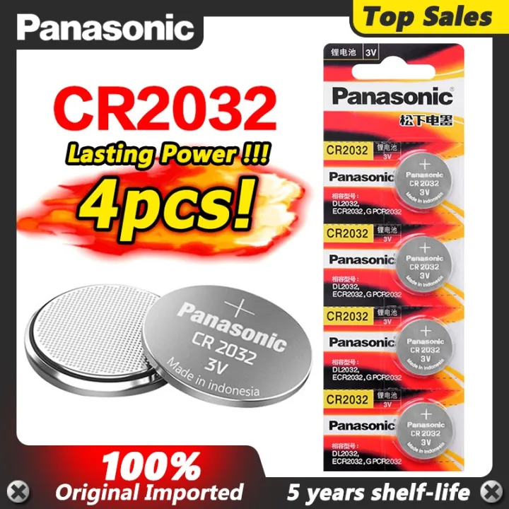 Panasonic 3V Cr2032 Coin Lithium 4pcslot Cr 2032 Button Cell Batteries ...