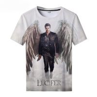 2023 New Lucifer Season 5พิมพ์3D เสื้อยืดผู้ชายผู้หญิงแฟชั่นฤดูร้อนลำลองแขนสั้น Harajuku Streetwear เสื้อขนาดใหญ่