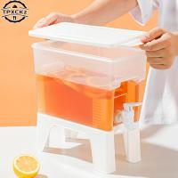 3.5L Plastic Kettle Pot Cold Water Pitcher Cold Kettle with Faucet Refrigerator Iced Beverage Dispenser Refrigerator and Spigot