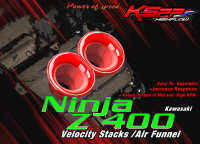 Ninja400 Z400 ปากแตร  Velocity stack Ninja400 Z400 AirFunnel Ninja400 z400 [KSPP]