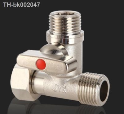❂♛♕ 1/2 BSP Male to Male to Female Tee Type Brass Plated Loose Joint Ball Valve Thick Pipe Fitting Connector for Water Faucet