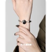 [COD] innovative Chinese style black and white gossip bracelet female wholesale niche design high-end cold hand decoration