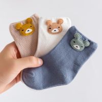 ┅  3 Pairs Baby Socks Newborn Baby Boy Girls 0-3 Years Kids Soft Cotton Cartoon Animal Childrens Socks for Girls