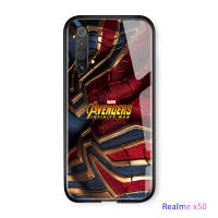 UCUCเคสมือถือ เคสโทรศัพท์ เคสRealme X3 SuperZoomกรณีMarvel Hardcaseคอสเพลย์ซุเปอร์ฮีโร่แมงมุม-Man Spider Man Far From Home Soft EdgeเคสมันวาวSpidermanกระจกเทมเปอร์ฝาหลังปลอก