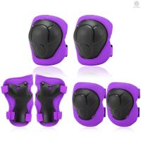 【NATA】 Kids Knee Pads Set 6 in 1 Protective Gear Kit Knee Elbow Pads with Wrist Guards Children Safety Protection Pads for Rollerblading Cycling Skating