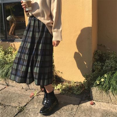 【CC】 Wool Pleated Skirt Waist Size 2022 Female Streetwear