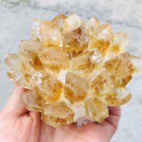 1 200-300g Natural Quartz Stone ，Citrine Cluster, Home Decoration Stone Crafts Raw Ore Gifts， Reiki Energy Gemstone Mineral Specimen