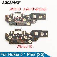 Aocarmo สําหรับ Nokia X5 / 5.1 Plus Type-C USB Charging Port Charger Dock Antenna Connector Mic Flex Cable Circuit Board