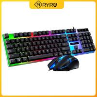 RYRA Keyboard Mouse Set G21B-RGB-BA คีย์บอร์ดเกมกลและเมาส์ Combo สาย RGB LED สำหรับคอมพิวเตอร์แล็ปท็อป Gamer