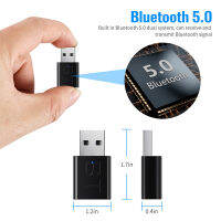 2 Dalam 1บลูทูธ5.0 Penerima Pemancar ตัวรับสัญญาณ WiFi 3.5Mm USB สำหรับระบบสเตอริโอ MP3ลำโพง PC Kereta