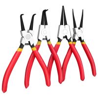 4 Pcs 7inch Circlip Pliers Set Retaining Clip Internal External Spring Bent Straight Snap Ring Disassembly Home Crimp Tool C7AD