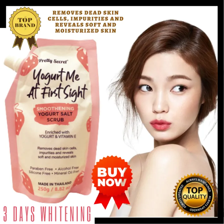 🎉100 Original Pretty Secret Smoothing Salt Scrub 250g Yogurt🌼🔥