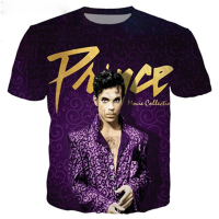 Prince rogers Nelson แฟชั่นการออกแบบเสื้อยืดผู้ชายผู้หญิง hip hop SINGER 3D พิมพ์เสื้อยืดสไตล์ฮาราจูกุ Tees streetwear Tops