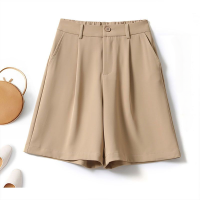 Plus Size M-4XL Womens Summer small five-point suit shorts womens loose high-waist shorts