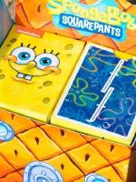New style SpongeBob SquarePants Commemorative Edition Limited Collection Poker Little Red Book สไตล์เดียวกันมูลค่าสูง ins ปาร์ตี้ลม N ใช้สำหรับหอพัก