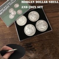 【CW】 and Coin Set (5 Coins   1 Tail Shell) Tricks Close Up Gimmick Prop