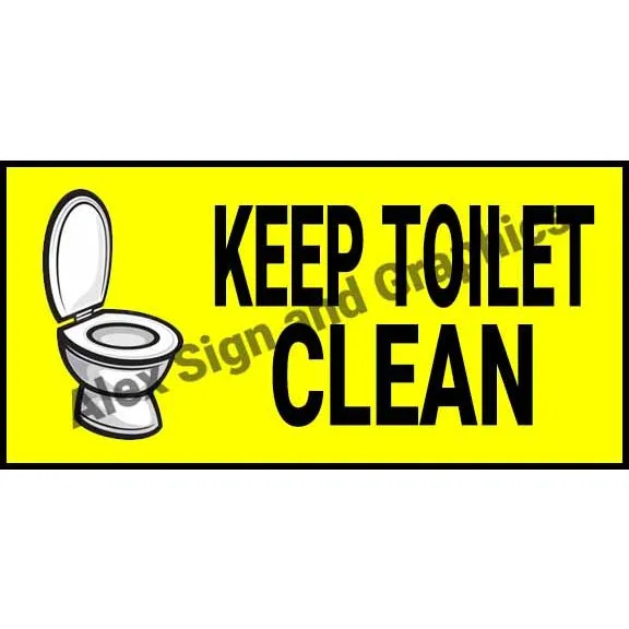 Keep Toilet Clean PVC Signage - 3.75 x 7.5 inches | Lazada PH