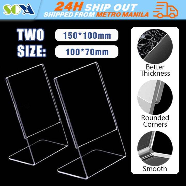 【Local Warehouse】Slanted Display Rack Price Tags Rack Acrylic Display