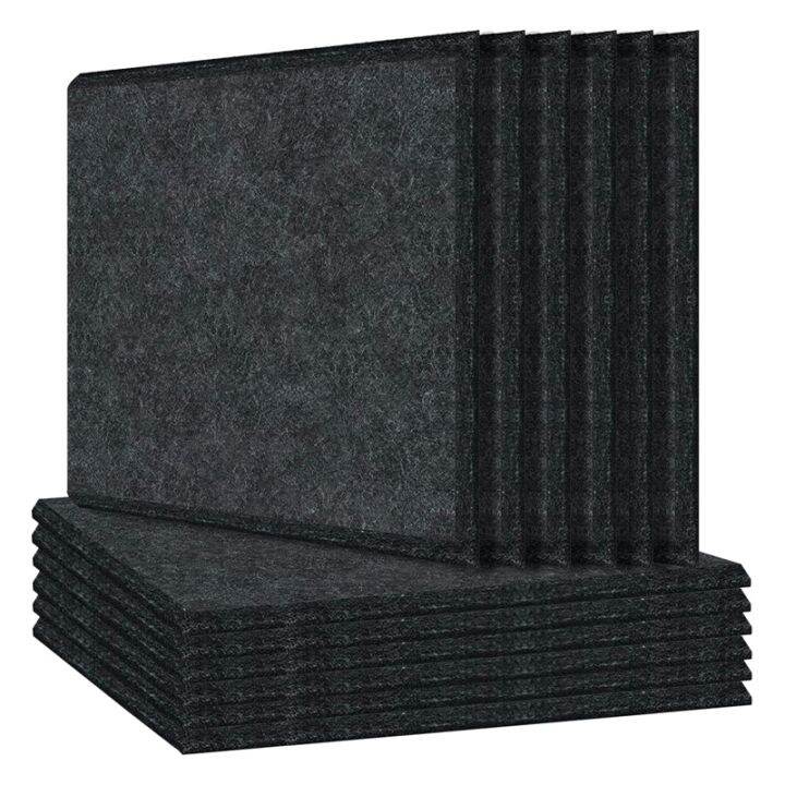 12 Pack Acoustic Panels Sound Proof Padding, Beveled Edge Sound Absorbing Panels, Acoustic