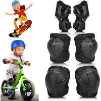 【Danqing family】6PCS Kids Sports Protection Set Adjustable Knee Elbow Wrist Pads For 3 7 Year Old Children โรลเลอร์สเกตสเก็ตขี่จักรยาน