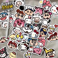 80 cartoon expression crayons Xiaoxin lazy sheep Doraemon Sanrio cute suitcase waterproof stickers diy