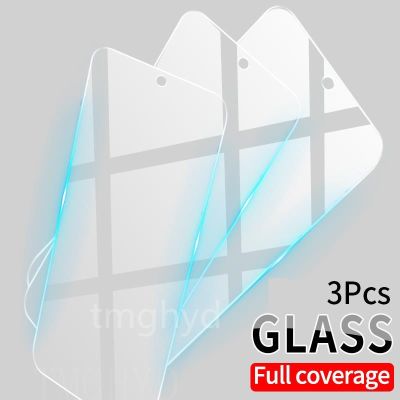 กระจกปกป้องหน้าจอ3ชิ้นสำหรับ Samsung Galaxy S23 S21 S22,A04 FE A04S A03S A02S A03 A53 A73 A52กระจกนิรภัย A71 A51