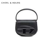 CHERL &amp; KOLRS จัดส่งฟรี สินค้าพร้อมส่งjingle bag diesel กระเป๋าหนังดีเซลกระเป๋าเล็กขนาดเล็กดีไซน์เรียบง่ายเพียงแค่ดวงดาวขนาดเล็กแฟชั่นแบบใหม่กระเป