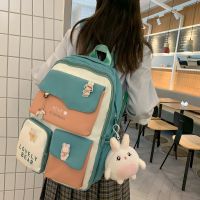 Schoolbag for junior high school girls 2023 new Ruiying small fresh student backpack large-capacity campus backpack for high school students 【FRE】