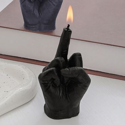 1Pcs New Middle Finger Shaped Model Scented Candles Funny Quirky Small Gifts Home Room Decor Ornaments Birthday Gifts Candle