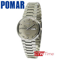 Pomar นาฬิกาข้อมือผู้ชาย สายสแตนเลส รุ่น PM78045SS05 (สีเงิน / หน้าปัดสีเทา)