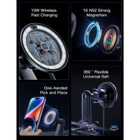 Wireless Car Charger RGB 15W Qi Fast Car Phone Holder Wireless Charger Automatic Sensor in Car Charging Mount Vent