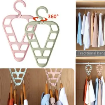 18PCS Triangle Hanger Connecting Hook Multi-Functional Wardrobe Drying  Rack,Triangular Hanger Space, Clothes Hanger Hooks, Triple Closet Space  Saver