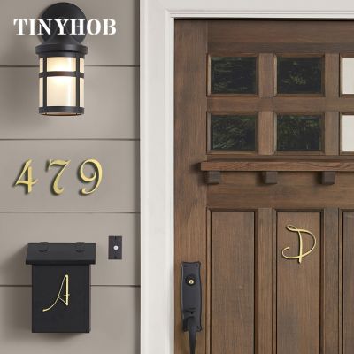 50mm Brass House Number Hotel Door Address Letter for Home Digital Outdoor Sign Plates 0-9 A-Z Alphabet Custom Sign