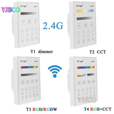 【Worth-Buy】 T1 Miboxer/T2/T3/T4 2.4G 4-Zone แผงสัมผัสอัจฉริยะรีโมทควบคุมสำหรับ Rb/rgbw/cct Brightness แถบไฟ Led Ac220v