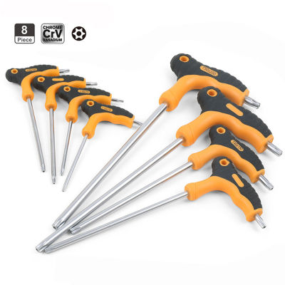 QUK Hex Wrench Allen Key Set Ball End Spanner 8 Pieces Ball End T-Handle Wrench Screwdriver Hand Tools For Auto Bike Reapair