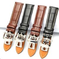 Top Grade Universal Genuine Full Grain Leather Watchband 19 20 21 22mm Black Brown Calfskin Strap Fit For PATEK Philipp E Watch