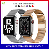 Milanese สายนาฬิกา Apple Watch 44Mm 40Mm,สายรัดข้อมือโลหะแบบหัวเข็มขัดผีเสื้อสำหรับ I Watch 3 Band 42MM 38MM