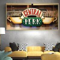 Central Perk Cafe ภาพวาดผ้าใบ Friends TV Show โปสเตอร์และพิมพ์สแกนดิเนเวียนภาพผนังสำหรับห้องนั่งเล่น Cuadros Decor