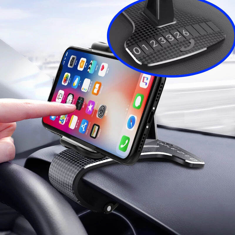 High Grade Upscale Universal HUD Dashboard Car Phone Holder 360 ° Adjustable Stable GPS Navigator Car Clip Socket Phone Stand For iPhone X Xiaomi Huawei Phones For Oppo Vivo Phones Car Mounts Phone Accessories Automotive Phone Mount Clamp